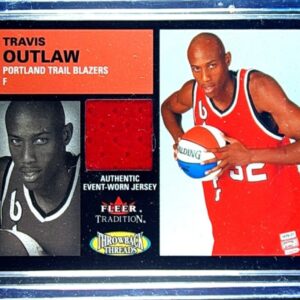 2003-04 Fleer Tradition Travis Outlaw JSY #TT-TO Blazers Throwback Threads Event