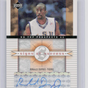 2003-04 UD Top Prospects Ronald Dupree AU #SS-RD Tigers Signs of Success