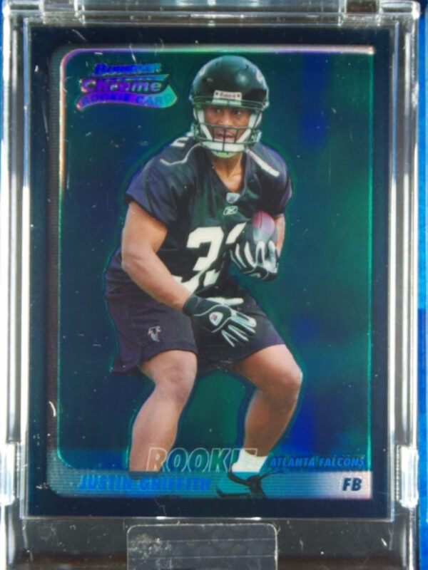 2003 Bowman Chrome Justin Griffith Blue Refractors #136 Falcons