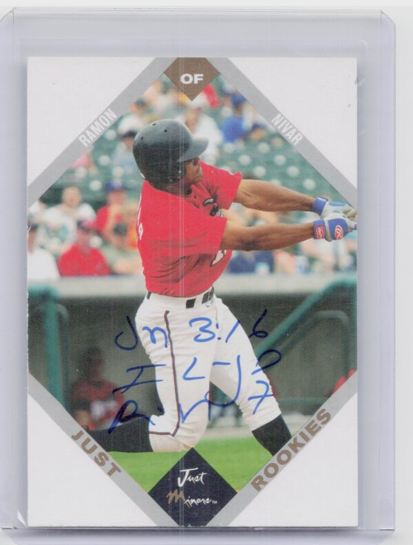 2003 Just Rookies Ramon Nivar AU SN375 #53 Rangers Autographs