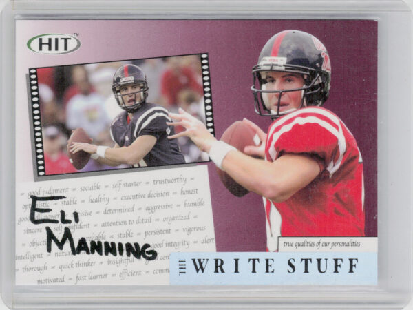 2004 SAGE HIT Eli Manning #1 Rebels The Write Stuff