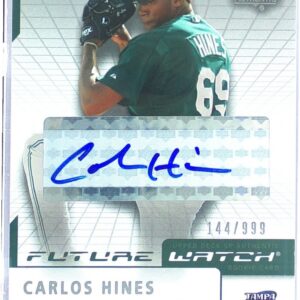 2004 SP Authentic Carlos Hines Auto /999 #187 Rays Future Watch Autographed