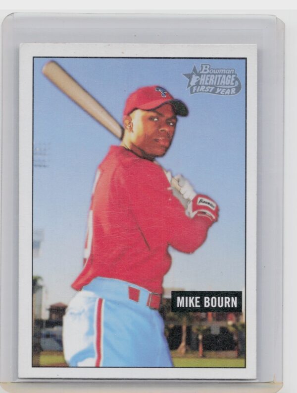 2005 Bowman Heritage Mike Bourn RC #270 Phillies
