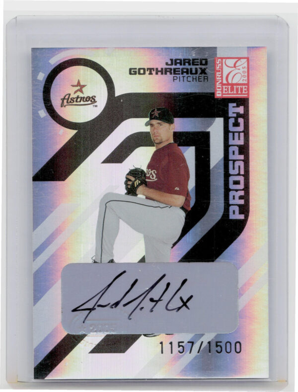 2005 Donruss Elite Jared Gothreaux AU SN1500 RC #186 Astros