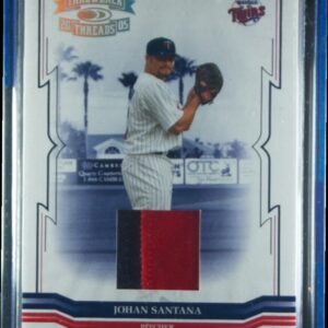 2005 Donruss Throwback Threads Johan Santana MEM SN100 #57 Twins Material Jersey