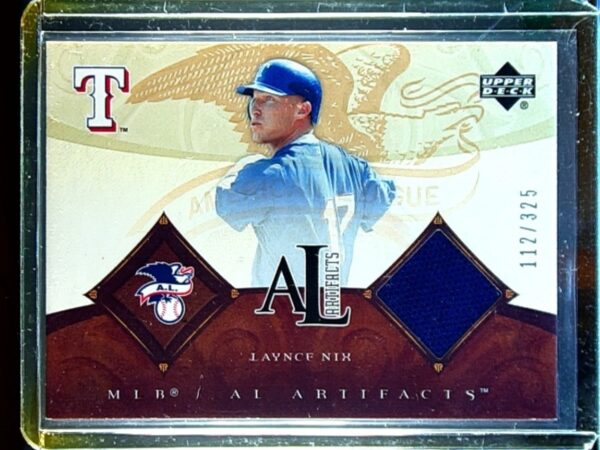 2005 UD Artifacts Laynce Nix /325 JSY #AL-LN Rangers AL/NL Artifacts
