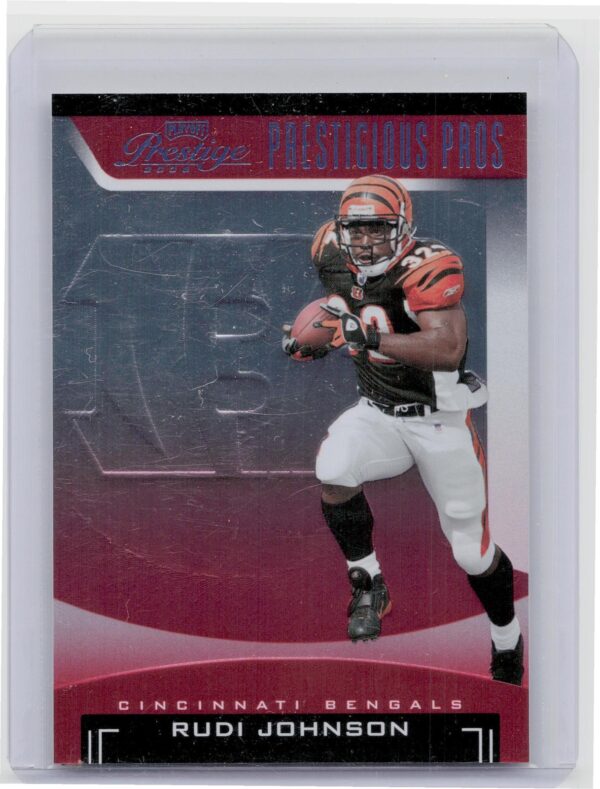 2006 Playoff Prestige Rudi Johnson /150 #PP-42 Bengals Prestigious Pros Red