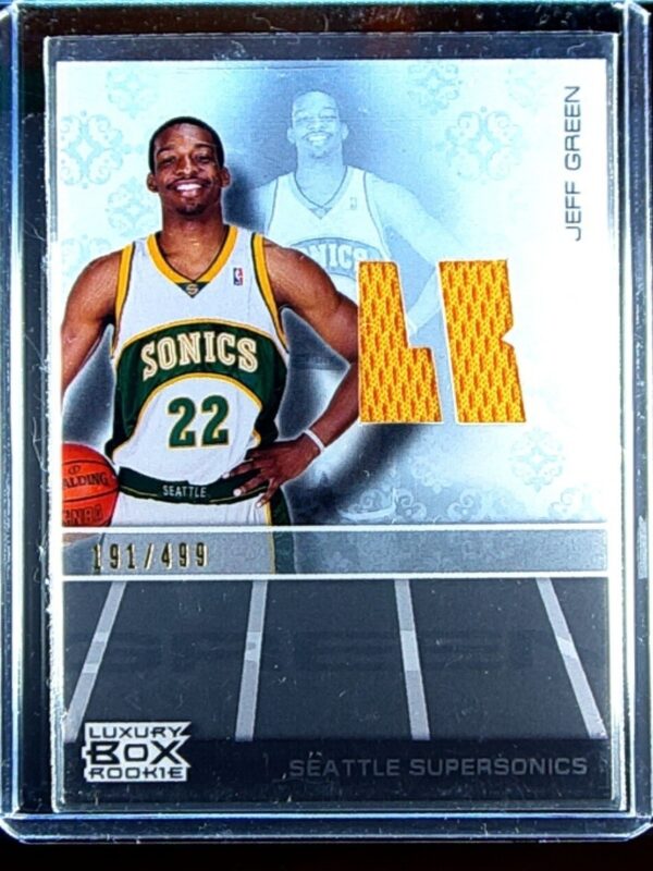 2007-08 Topps Luxury Box Jeff Green /499 JSY #RR-JG SuperSonics Rookie Relics