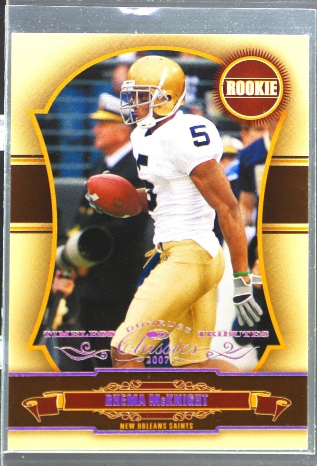 2007 Donruss Classics Rhema McKnight RC Timeless Tributes Silver /50 #241 Saints