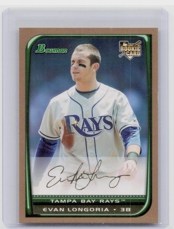 2008 Bowman Draft Picks & Prospects Evan Longoria Gold #BDP27 Rays