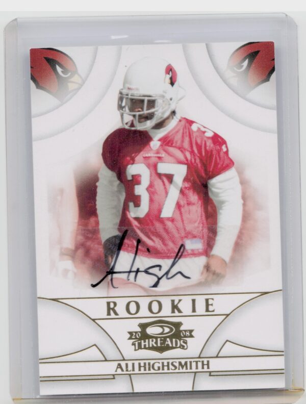 2008 Donruss Threads Ali Highsmith AU RC SN999 #153 Cardinals