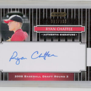 2008 Razor Signature Series Ryan Chaffee Black AU SN199 #163 Angels