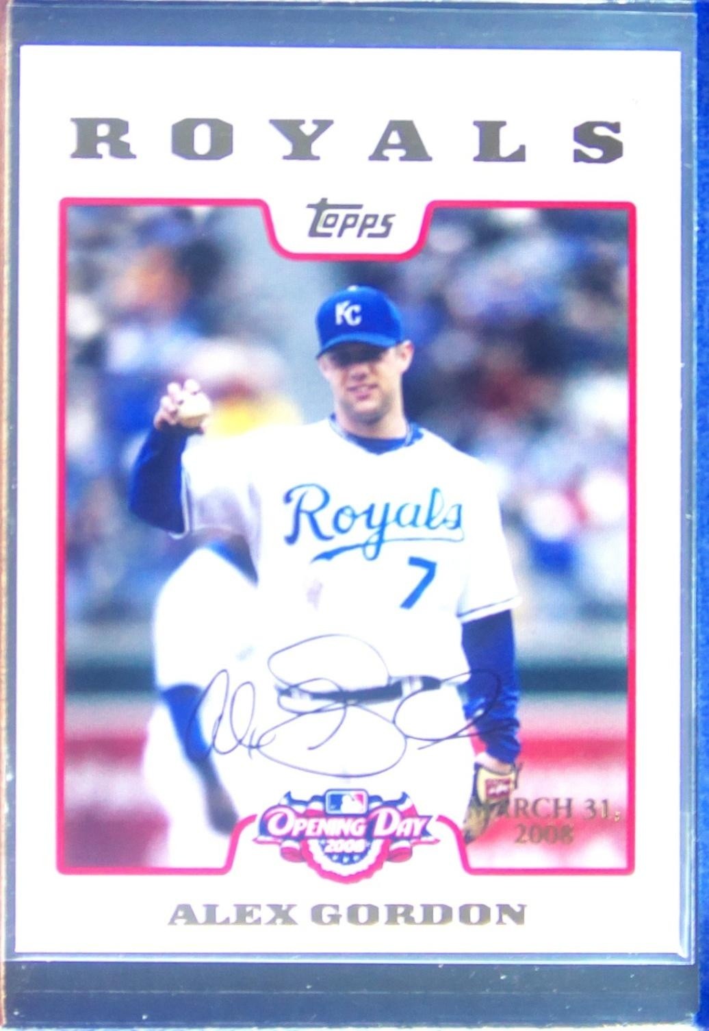 2008 Topps Opening Day Alex Gordon White /2199 #147 Royals