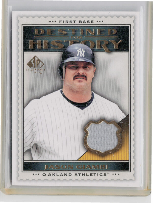 2009 SP Legendary Cuts Jason Giambi MEM #DHM-JG Yankees Destined for History Mem