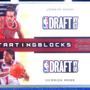2010-11 Contenders Patches Joakim Noah / Derrick Rose #25 Bulls Starting Blocks