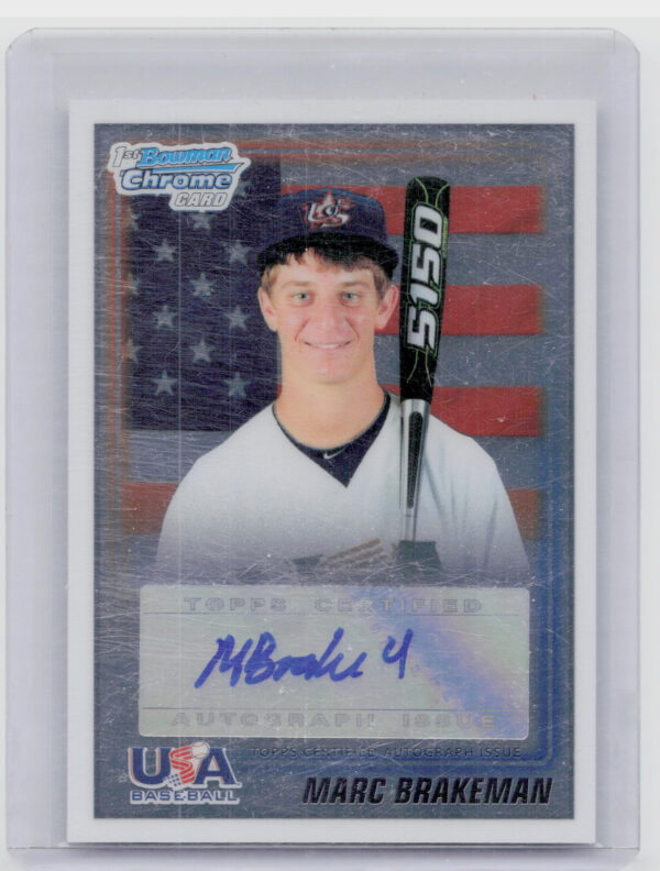 2010 Bowman Draft Picks & Prospects Marc Brakeman AU #USAA-4 USA Chrome USA Base