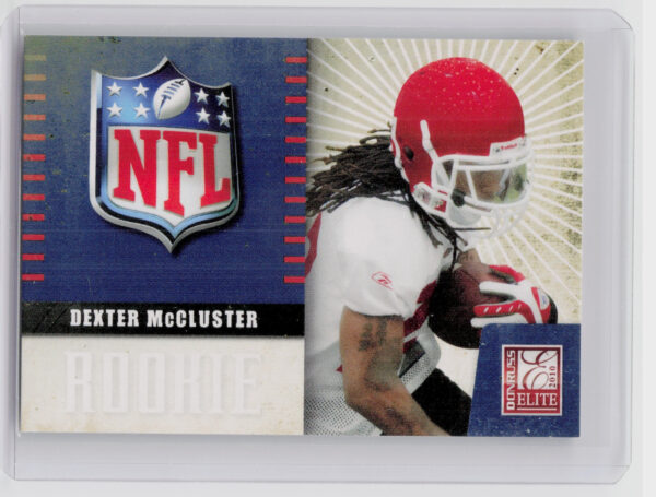 2010 Donruss Elite Dexter McCluster SN999 #10 Chiefs Rookie NFL Shield