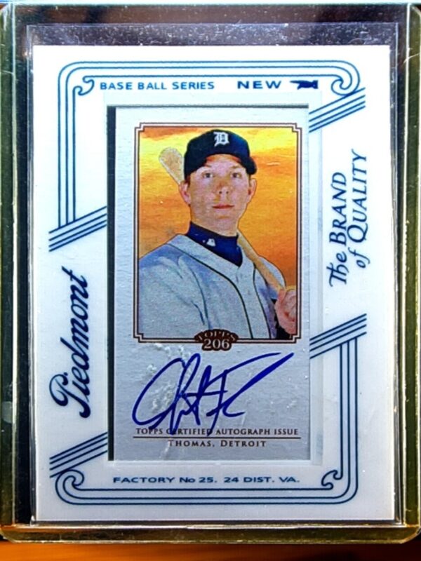 2010 Topps 206 Clete Thomas AU #TA-CT Tigers Mini Framed Autographs Piedmont