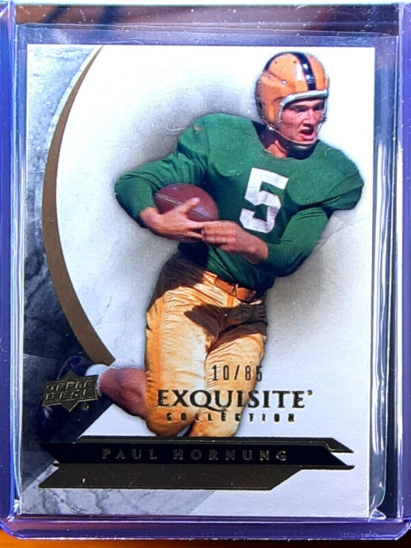 2012 Upper Deck Exquisite Collection Paul Hornung SN85 #13 Irish
