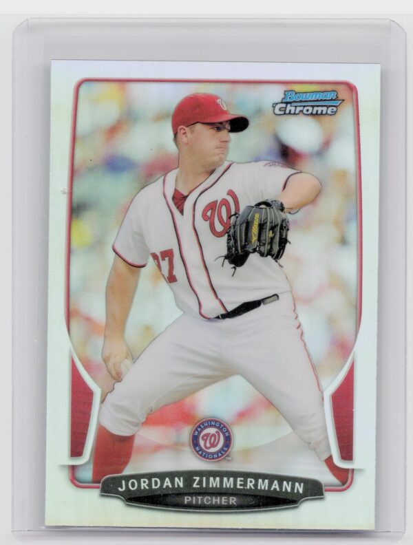 2013 Bowman Chrome Jordan Zimmermann Refractors #33 Nationals