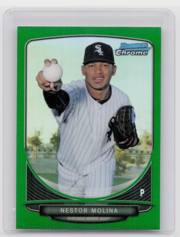 2013 Bowman Chrome Nestor Molina #BCP173 Sox Prospects Green Refractors