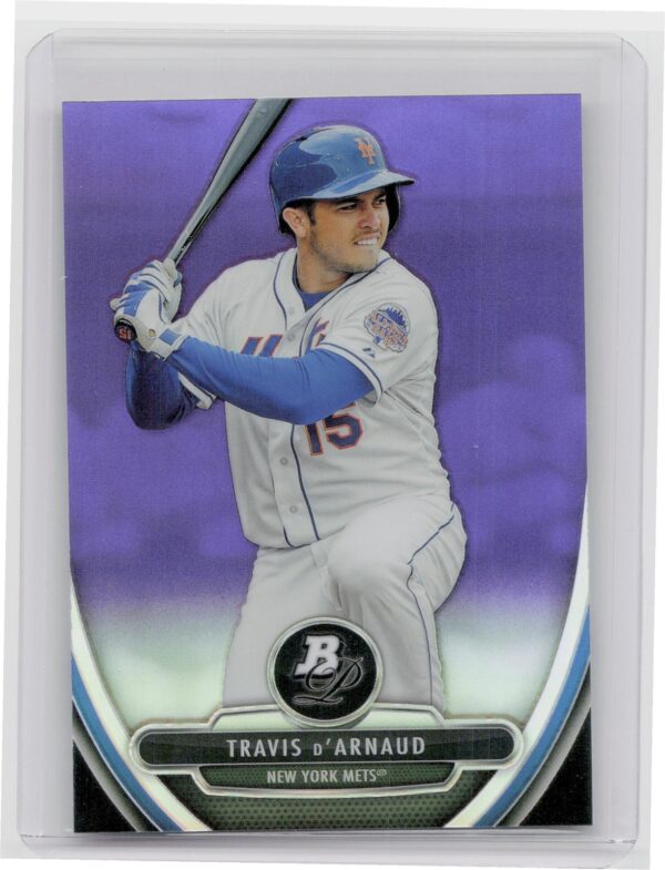 2013 Bowman Platinum Travis d'Arnaud #BPCP2 Mets Chrome Prospects Purple Refract