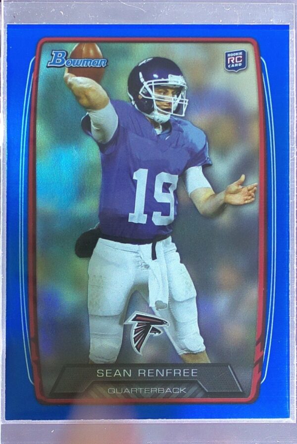 2013 Bowman Sean Renfree Rainbow Blue /499 RC #218 Falcons