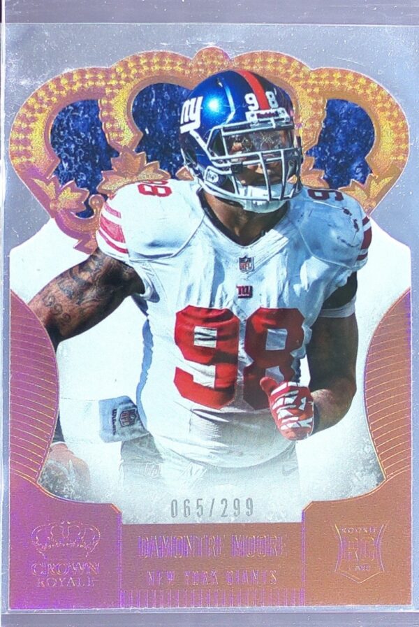 2013 Crown Royale Damontre Moore Bronze Holo (Die Cut Crown) /299 RC #125 Giants