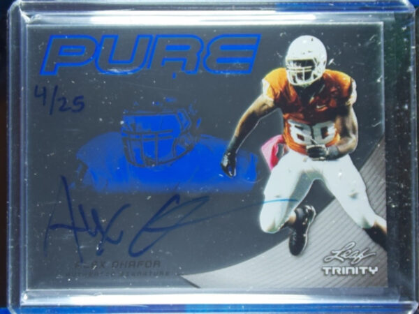 2013 Leaf Trinity Alex Okafor SN25 #P-AO1 Longhorns Pure Autographs Blue