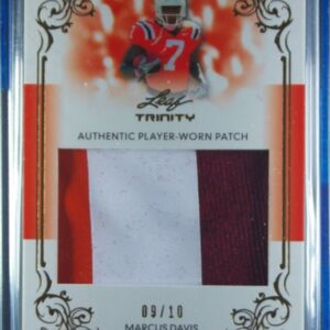 2013 Leaf Trinity Marcus Davis SN10 MEM #DP-MD1 Hokies Jumbo Patch Gold