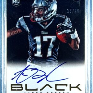 2013 Panini Black Aaron Dobson Gold AUTO /25 #201 Patriots