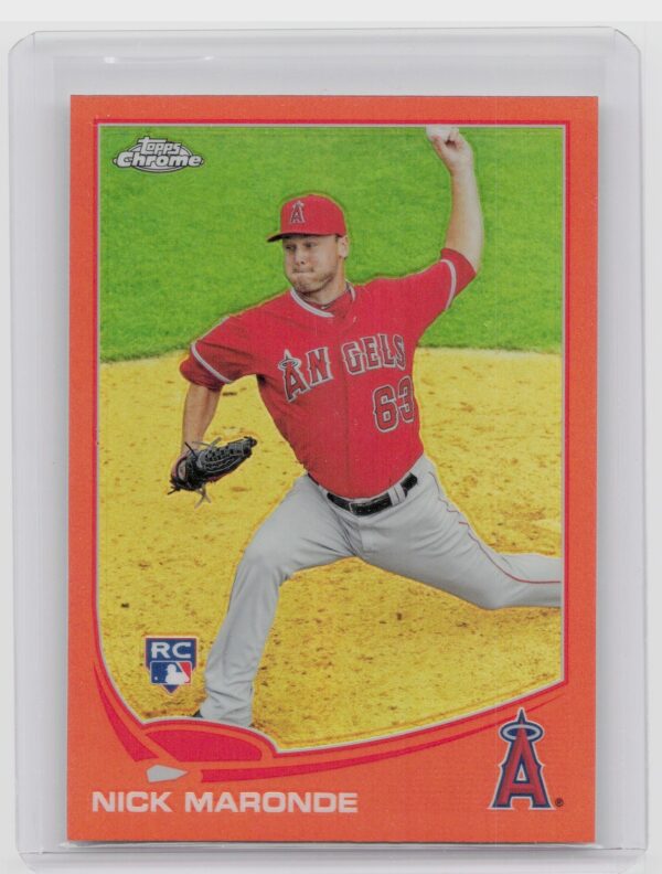 2013 Topps Chrome Nick Maronde Orange Refractors #24 Angels