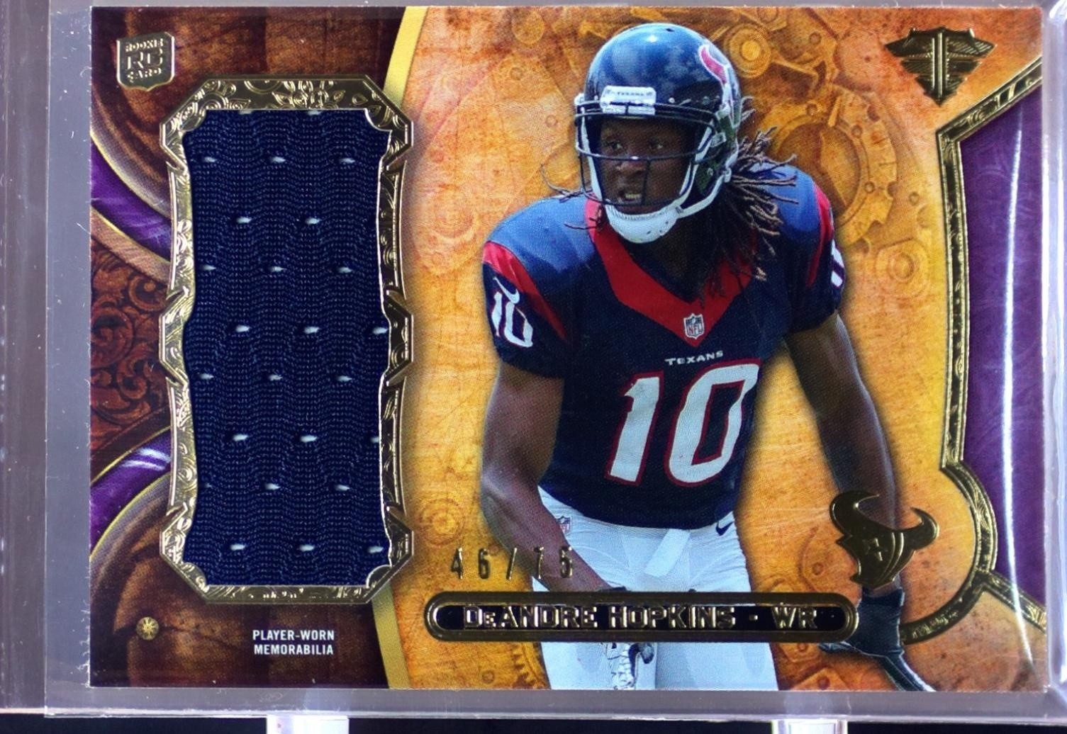 2013 Triple Threads DeAndre Hopkins /75 JSY RC #TTRJR-DH Texans Rookie Purple