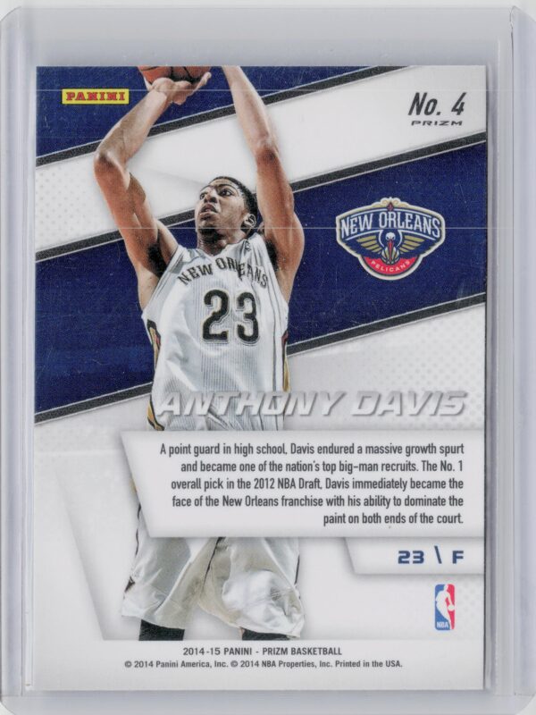 2014-15 Panini Prizm Anthony Davis #4 Pelicans Representatives - Image 3