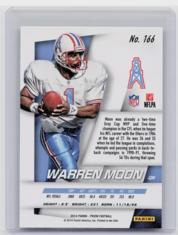 2014 Prizm Warren Moon #166 Oilers - Image 3