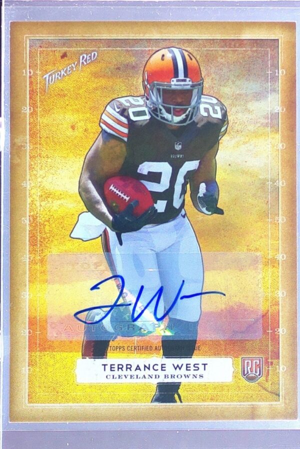 2014 Topps Turkey Red Terrance West Auto RC #94 Browns Autographs