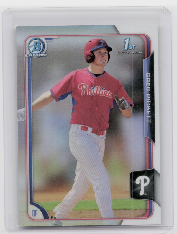 2015 Bowman Draft Greg Pickett Chrome Refractors #18 Phillies