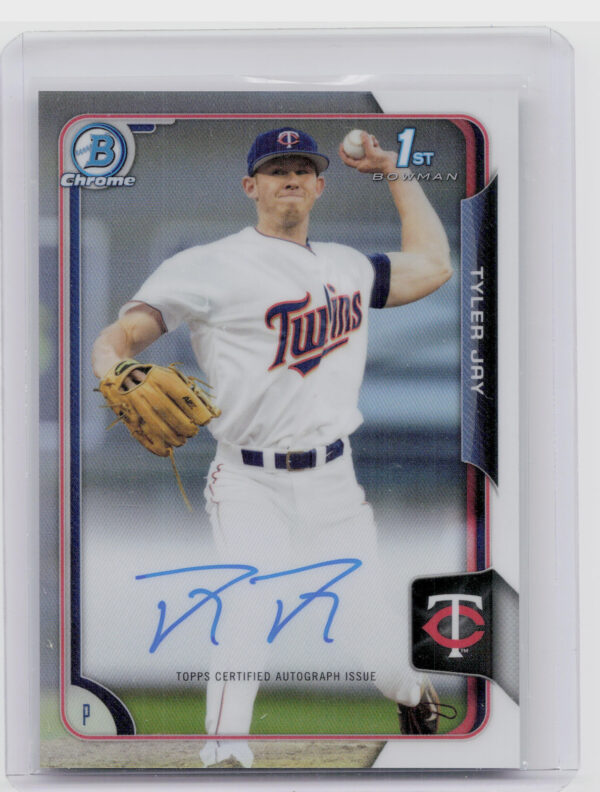 2015 Bowman Draft Tyler Jay AU #BCA-TJ Twins Chrome Draft Pick Autographs