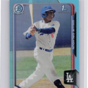 2015 Bowman Draft Willie Calhoun Chrome Blue Sky Refractors #185 Dodgers