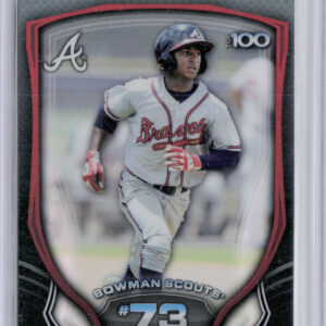 2015 Bowman Ozhaino Albies #BTP-73 Braves Bowman Scouts' Top 100