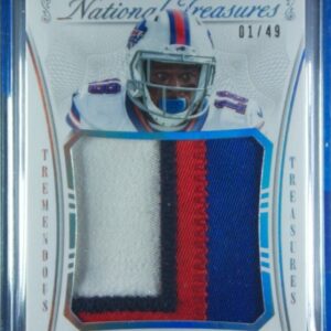 2015 Panini National Treasures Percy Harvin MEM SN49 #TTR-PH Vikings Tremendous