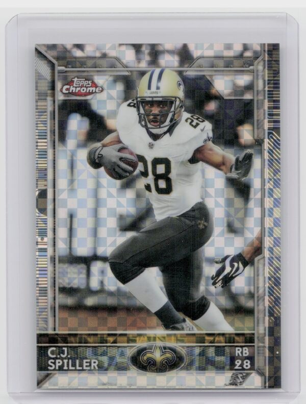 2015 Topps Chrome C.J. Spiller Xfractors #78 Saints