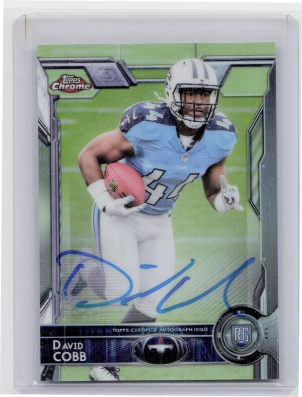 2015 Topps Chrome David Cobb AU #154 Titans Rookie Autographs