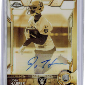 2015 Topps Chrome Josh Harper AU SN100 #123 Raiders Rookie Autographs Sepia Gold