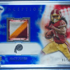 2015 Topps Inception Matt Jones SN10 MEM #RP-MJ Redskins Rookie Patches Blue