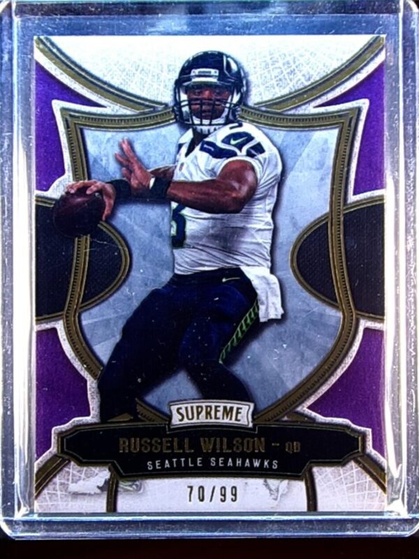 2015 Topps Supreme Russell Wilson Violet /99 #15 Seahawks