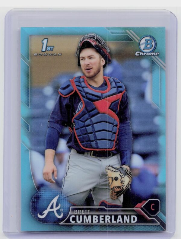 2016 Bowman Draft Brett Cumberland Chrome Sky Blue Refractor #BDC-26 Braves