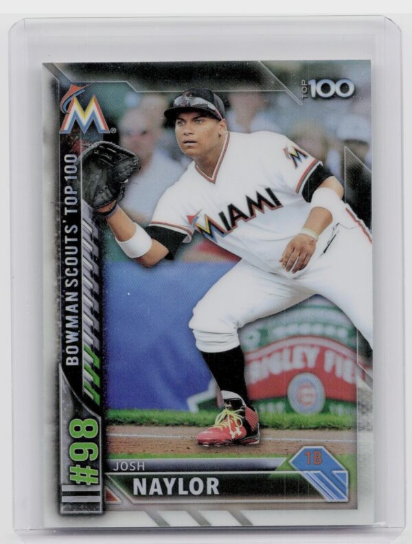 2016 Bowman Josh Naylor #BTP-98 Marlins Bowman Scouts' Top 100