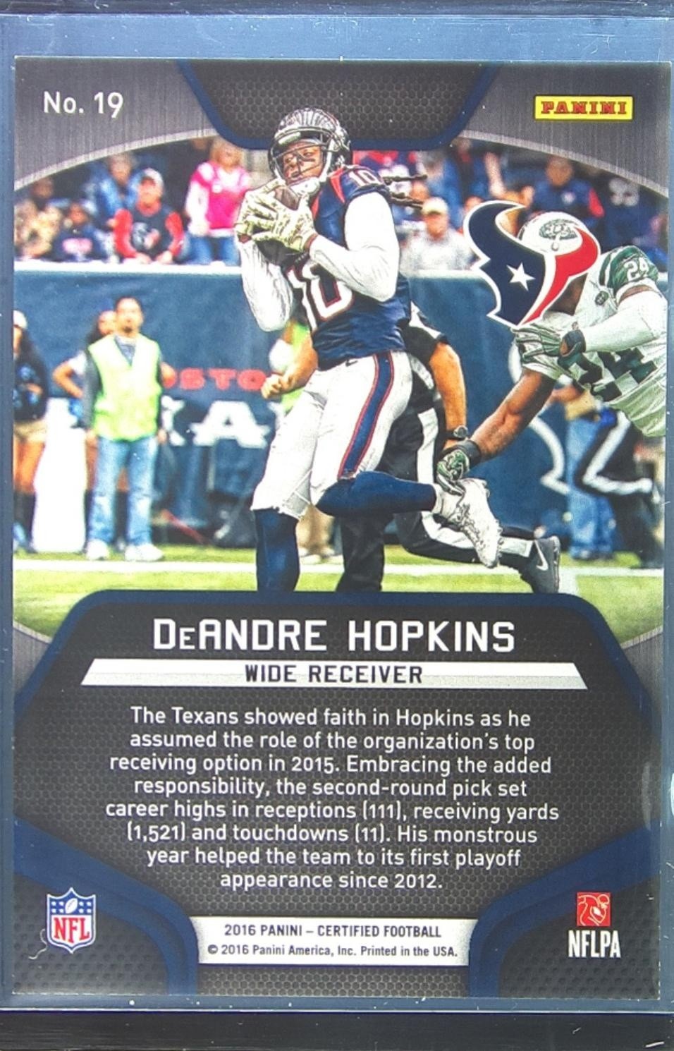 2016 Certified DeAndre Hopkins #19 Texans Skills - Image 3