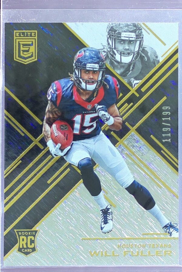 2016 Donruss Elite Will Fuller Black /199 RC #166 Texans